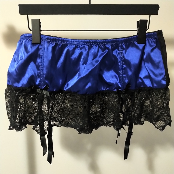 Cacique Satin & Lace Bustier / Corset & Garter Skirt Set Sz 18/20 - Picture 12 of 16